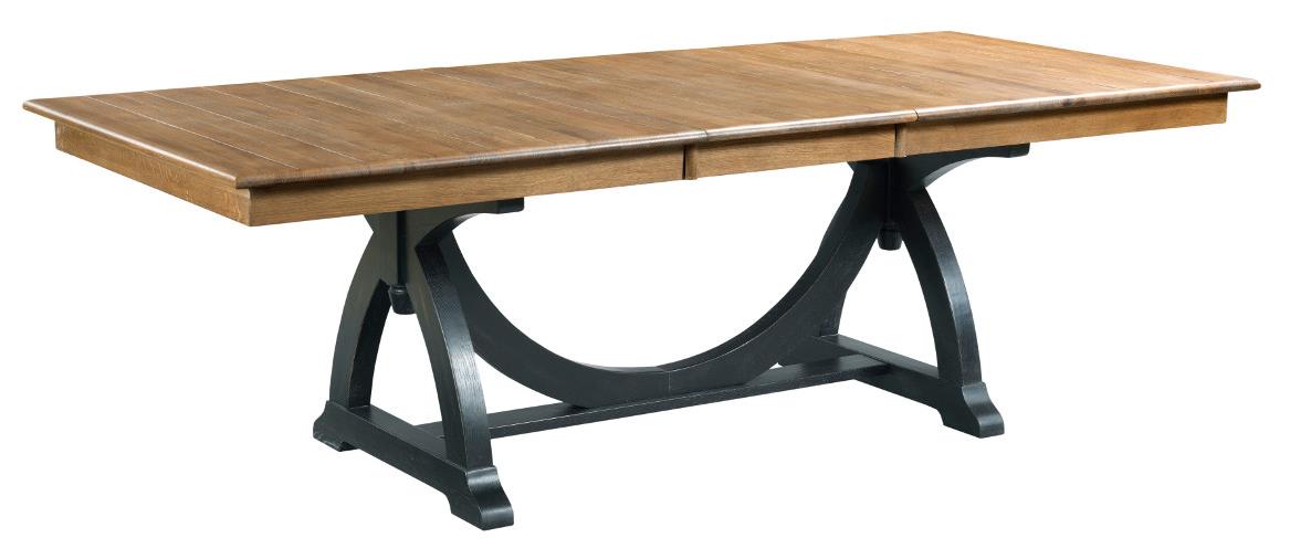 Kincaid Furniture Stone Ridge 72056P Transitional Rustic Trestle Table with Two Extension